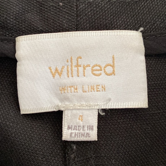 Aritzia Wilfred Allant Crop Tie Waist Button Fly Linen Blend pants Size 4 - Picture 6 of 15